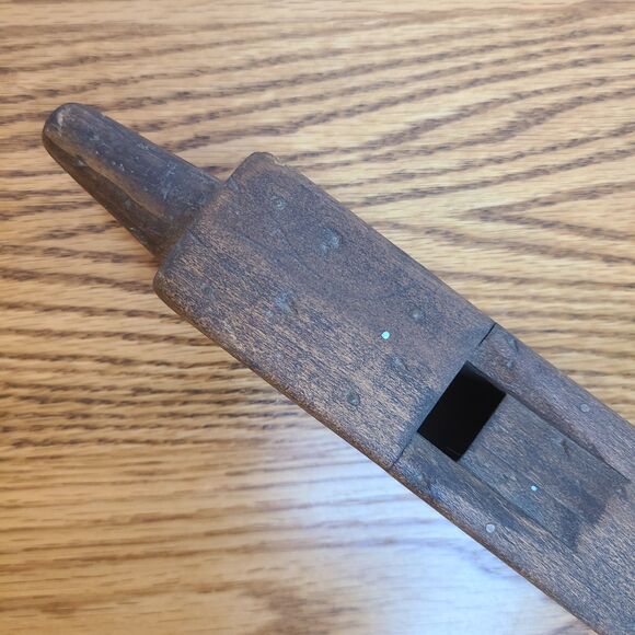 Antique Primitive Wooden Slide Whistle Train Whistle Tuning Whistle Handmade - Picture 4 of 10